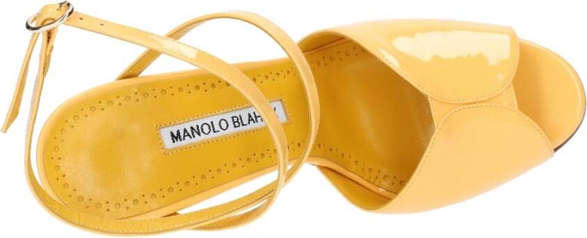 Manolo Blahnik Sandalen Geel Yellow Dames