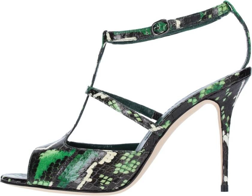 Manolo Blahnik Sandalen Groen Green Dames