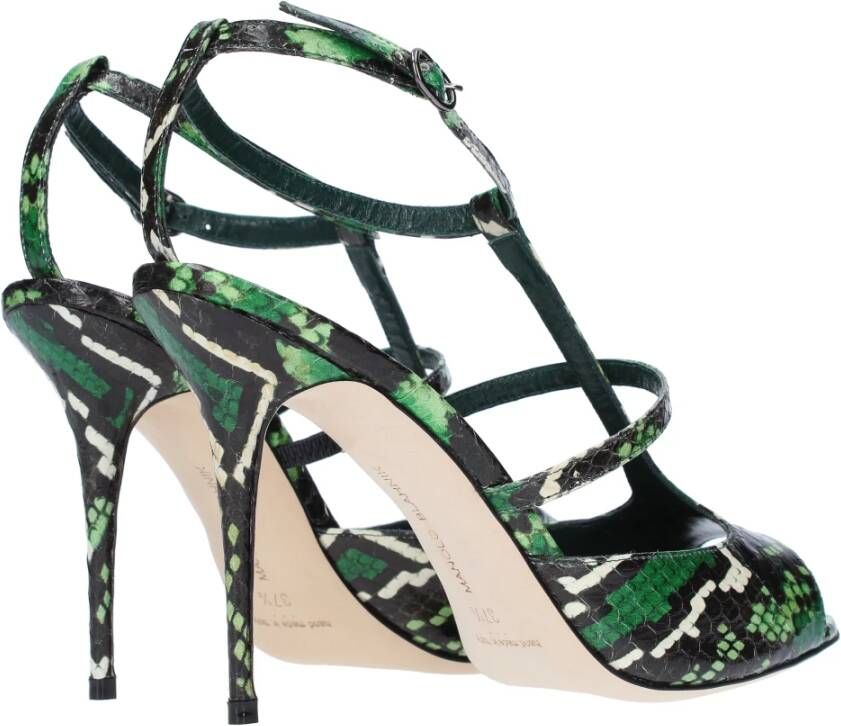 Manolo Blahnik Sandalen Groen Green Dames