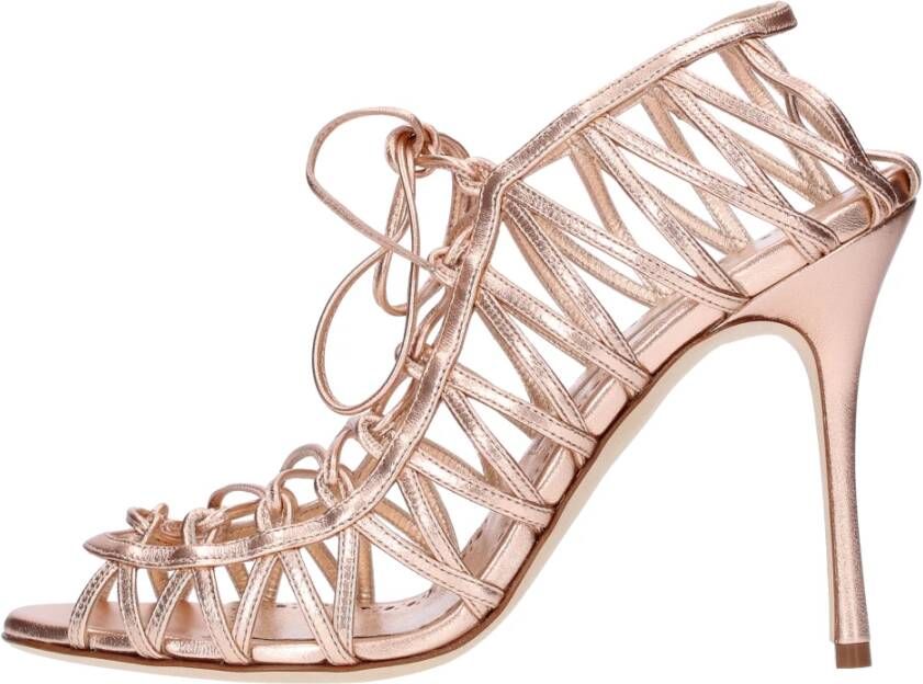 Manolo Blahnik Sandalen Roze Pink Dames