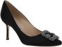 Manolo Blahnik Zwarte kristallen juweelgesp hakken Black Dames - Thumbnail 6