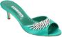 Manolo Blahnik Silk heels Green Dames - Thumbnail 2