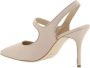 Manolo Blahnik Leren Stiletto Hiel Pumps met Knoopsluiting Red Dames - Thumbnail 3