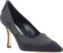 Manolo Blahnik Stiletto Heel Pumps met Suède Details Black Dames - Thumbnail 2