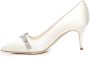 Manolo Blahnik Witte Juweel Versierde Stiletto Hak Pumps White Dames - Thumbnail 3