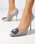 Manolo Blahnik Zilveren glitter hoge hakken Hangisi stijl Gray Dames - Thumbnail 2