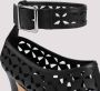 Manolo Blahnik Zwarte Leren Hoge Hak Sandalen Black Dames - Thumbnail 3