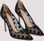 Manolo Blahnik Zwarte Mesh Polka Dot Pumps Black Dames - Thumbnail 6