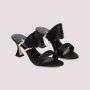 Manolo Blahnik Zwarte Satijnen Chinap Sandaal Black Dames - Thumbnail 6