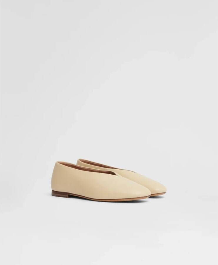 Mansur Gavriel Platte Ballerina Schoenen Beige Dames