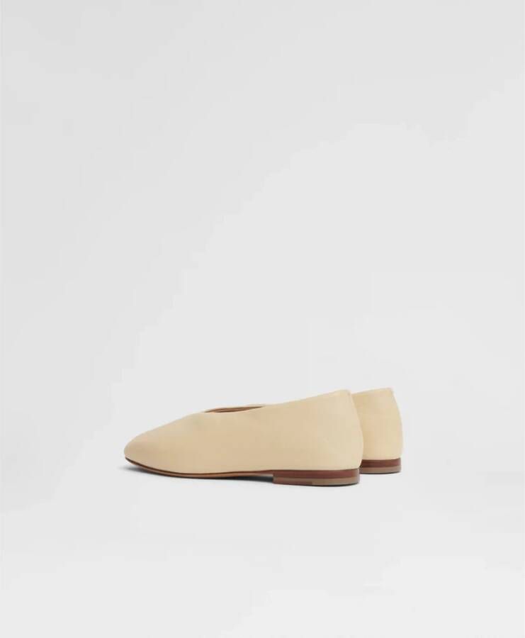 Mansur Gavriel Platte Ballerina Schoenen Beige Dames