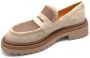 Mara Bini Beige Suède Loafer met Rubberen Zool Beige Dames - Thumbnail 2