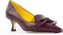 Mara Bini Bordeaux Leren Bow Detail Pumps Red Dames - Thumbnail 2