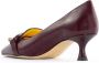 Mara Bini Bordeaux Leren Bow Detail Pumps Red Dames - Thumbnail 3