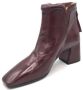 Mara Bini Bordeaux Leren Enkellaars Rits Sluiting Purple Dames - Thumbnail 2