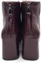 Mara Bini Bordeaux Leren Enkellaars Rits Sluiting Purple Dames - Thumbnail 3