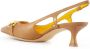 Mara Bini Bruin leren slingback sandalen met horsebit Brown Dames - Thumbnail 3