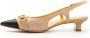 Mara Bini Tweekleurige Slingback Schoenen Beige Dames - Thumbnail 9