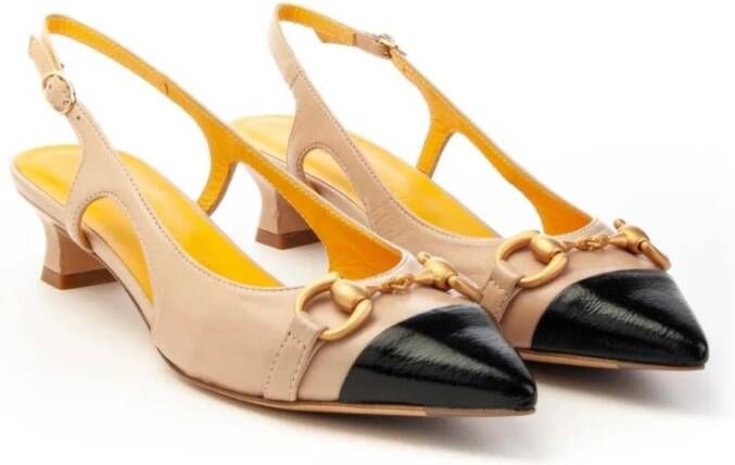 Mara Bini Tweekleurige Slingback Schoenen Beige Dames