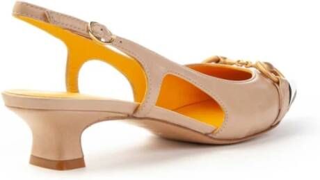 Mara Bini Tweekleurige Slingback Schoenen Beige Dames