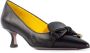 Mara Bini Zwarte Leren Boog Detail Pumps Black Dames - Thumbnail 2