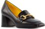 Mara Bini Zwarte Leren Loafer met Vierkante Neus Black Dames - Thumbnail 2