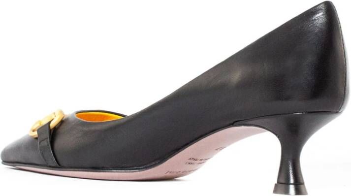 Mara Bini Zwarte Leren Pumps met Goudkleurige Horsebit Zwart Dames