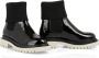 Marc Cain Gelakte Chelsea Bootie met Gebreid Black Dames - Thumbnail 2