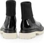 Marc Cain Gelakte Chelsea Bootie met Gebreid Black Dames - Thumbnail 3