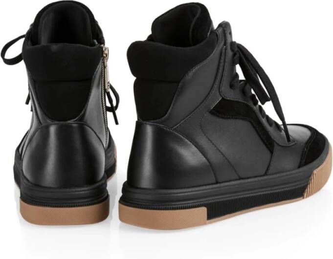 Marc Cain Zwarte Leren High-Top Sneakers Zwart Dames