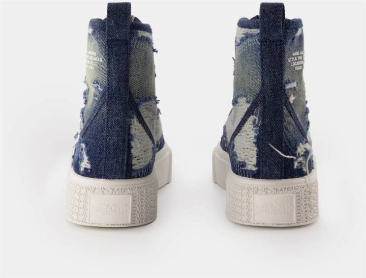 Marc Jacobs Blauwe High Top Katoenen Sneakers Blue Dames