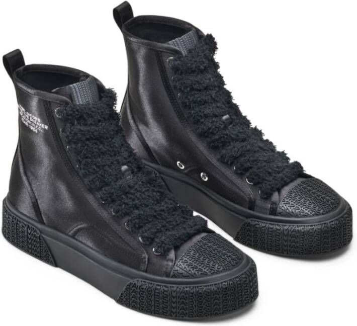 Marc Jacobs Hoge Top Satijnen Sneakers Black Dames