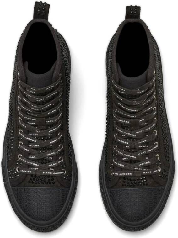 Marc Jacobs Kristal Canvas High Top Sneakers Black Dames