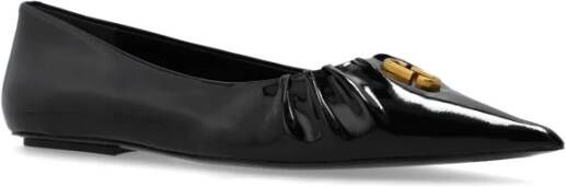 Marc Jacobs Leren ballerina's Black Dames