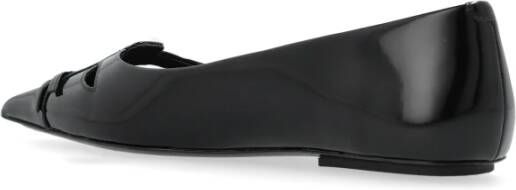 Marc Jacobs Leren ballerina's Black Dames