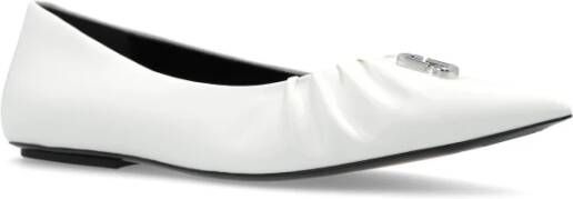 Marc Jacobs Leren ballerina's White Dames