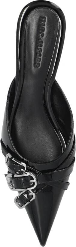 Marc Jacobs Patent hak slides The Emma Black Dames