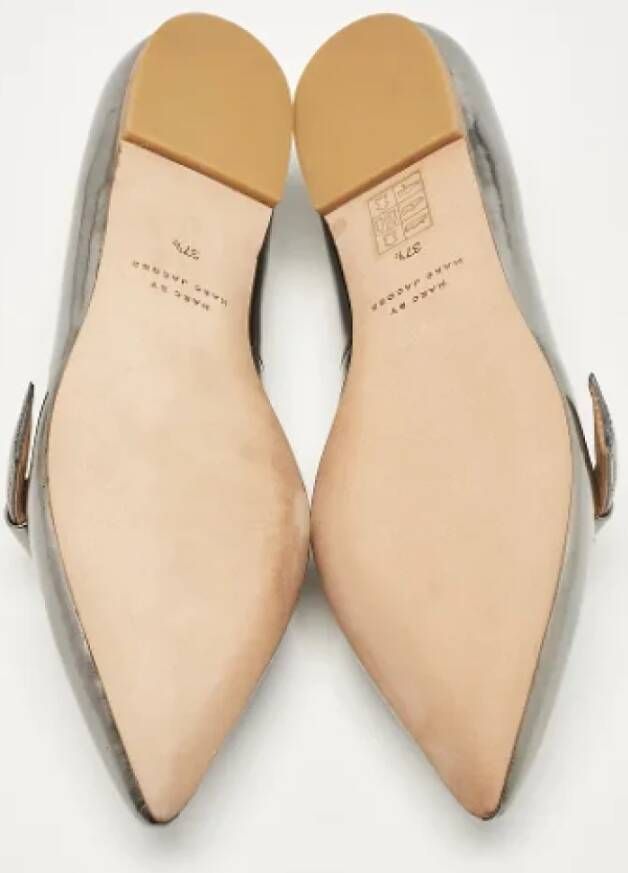 Marc Jacobs Pre-owned Leather flats Gray Dames