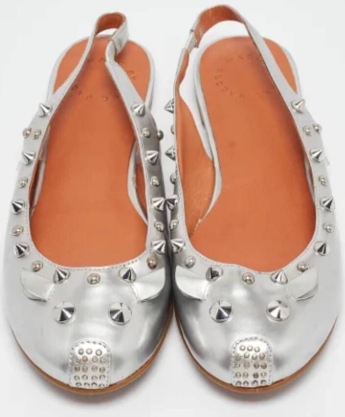 Marc Jacobs Pre-owned Leather flats Gray Dames