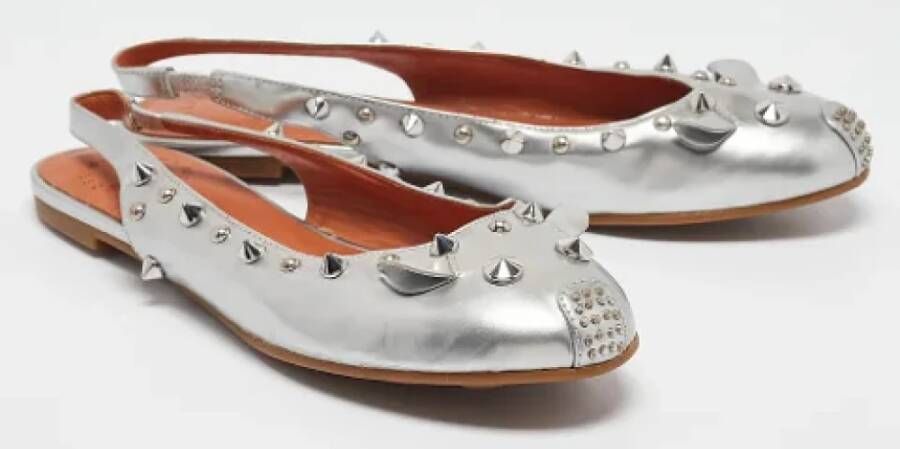 Marc Jacobs Pre-owned Leather flats Gray Dames