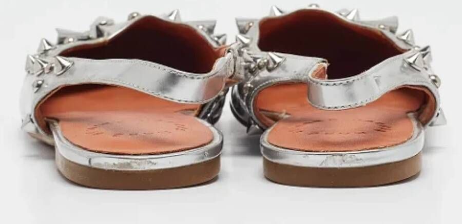 Marc Jacobs Pre-owned Leather flats Gray Dames