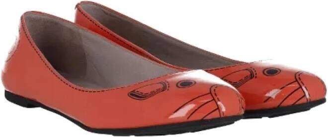 Marc Jacobs Pre-owned Leather flats Orange Dames