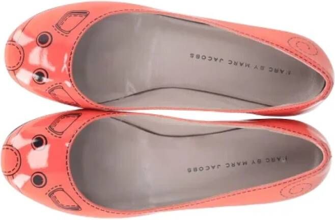 Marc Jacobs Pre-owned Leather flats Orange Dames