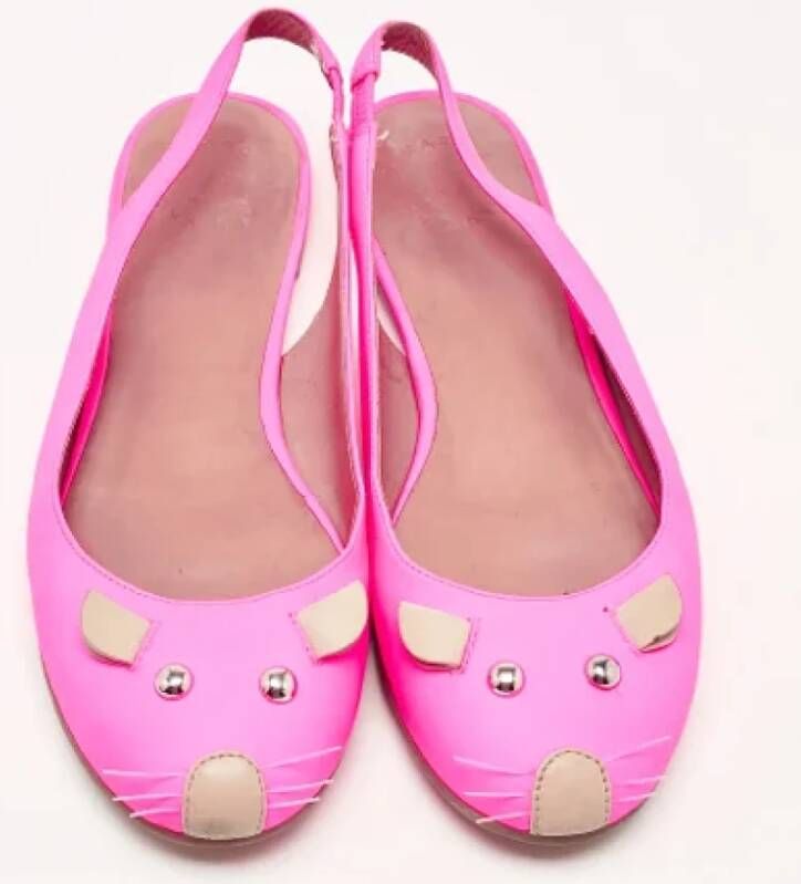 Marc Jacobs Pre-owned Leather flats Pink Dames