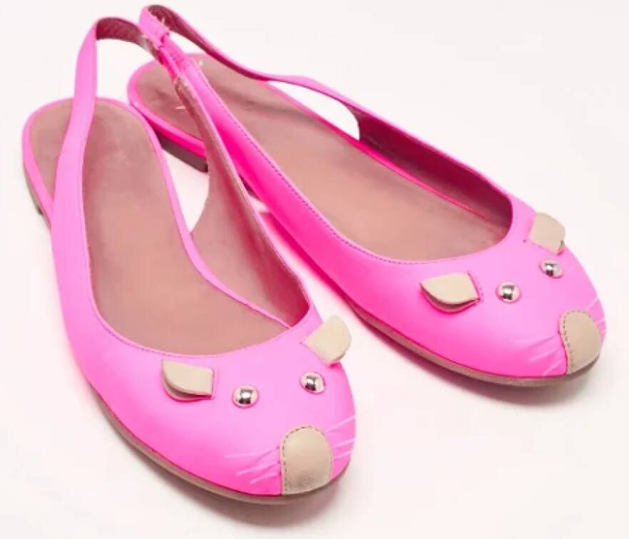 Marc Jacobs Pre-owned Leather flats Pink Dames