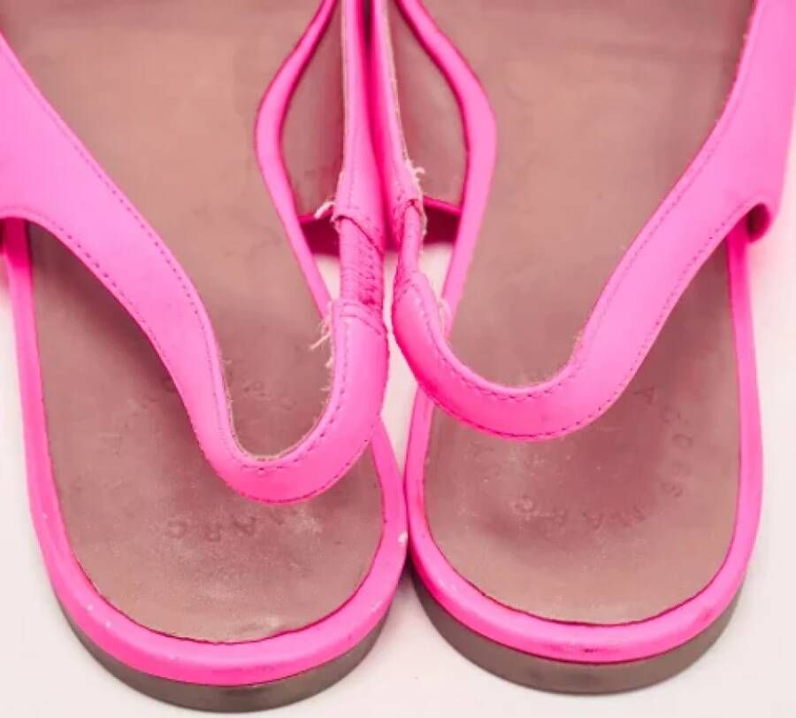 Marc Jacobs Pre-owned Leather flats Pink Dames