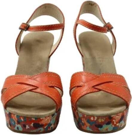 Marc Jacobs Pre-owned Leather heels Orange Dames