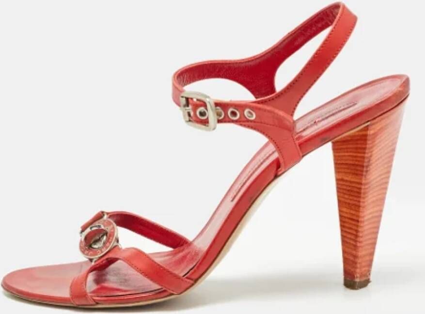 Marc Jacobs Pre-owned Leather sandals Red Dames