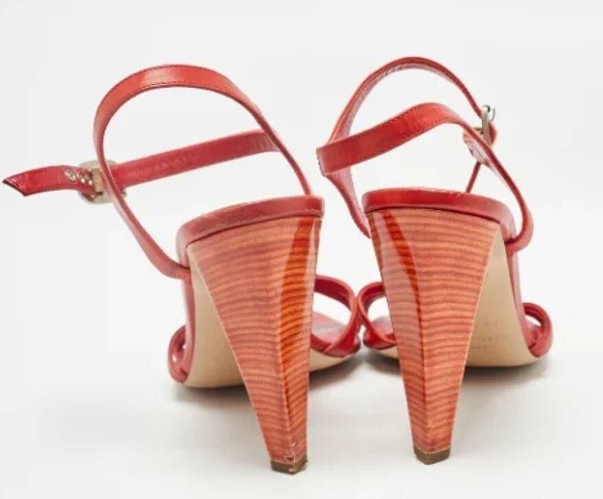 Marc Jacobs Pre-owned Leather sandals Red Dames