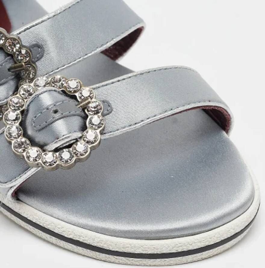 Marc Jacobs Pre-owned Satin sandals Gray Dames